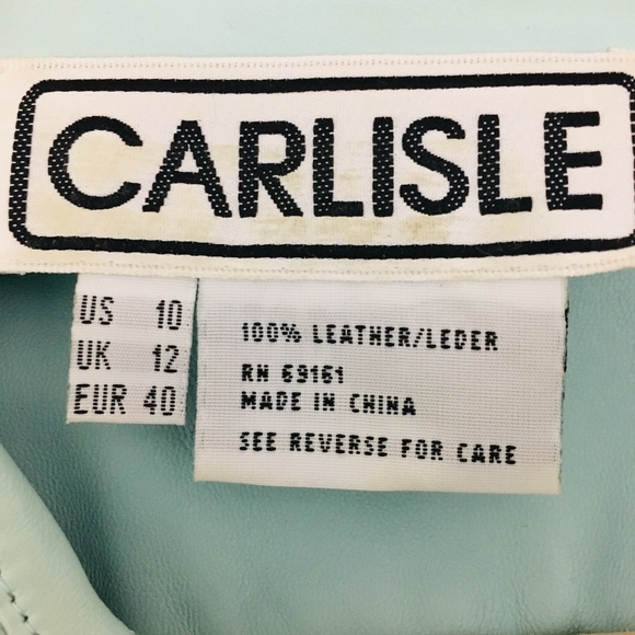 Carlisle Perforated Floral Blue Leather Jacket 10 - Picture 7 of 8